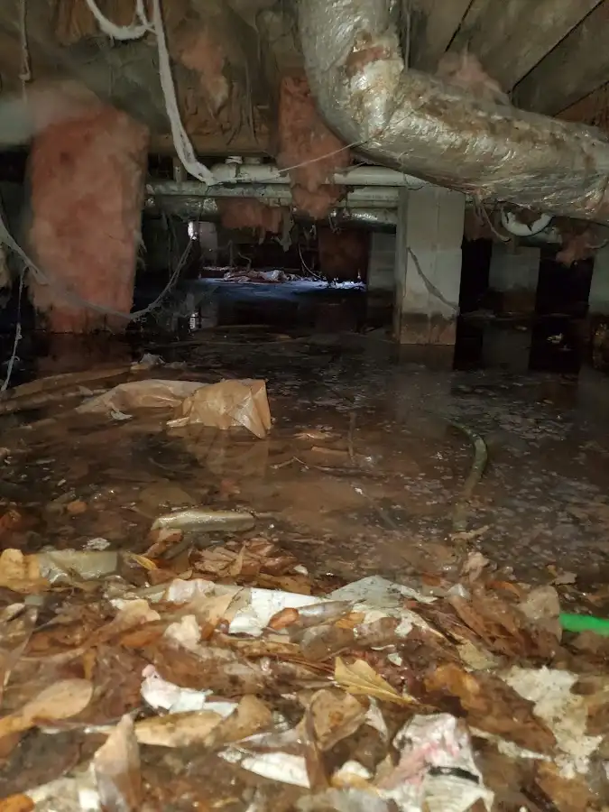 Crawl space flood assessment for Commercial Water Damage Restoration in Calipatria