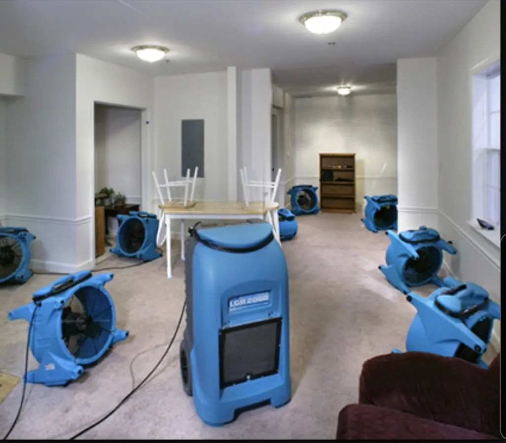 Air movers and dehumidifier setup for Water Extraction & Removal in Calipatria